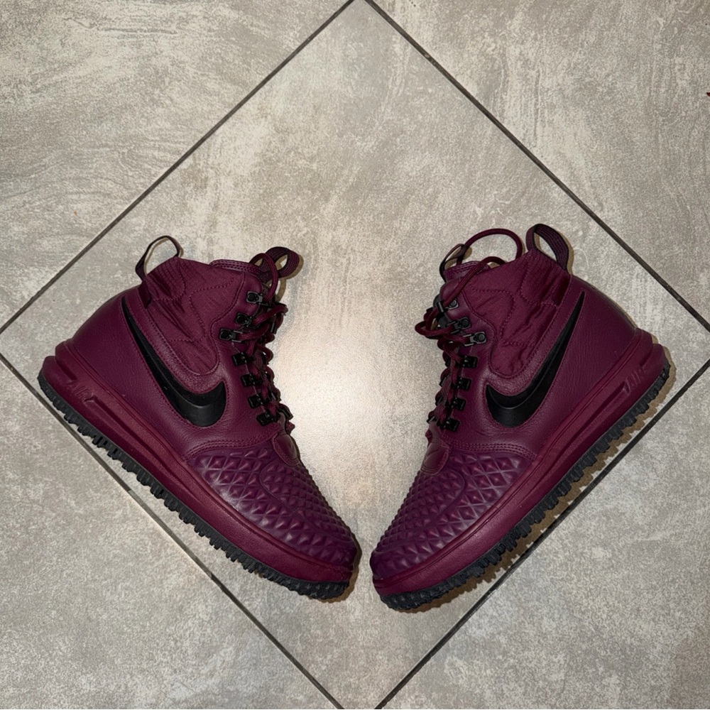 Nike Lunar Force 1 Duckboot Burgundy Mens Size 9 Boots 916682-601
